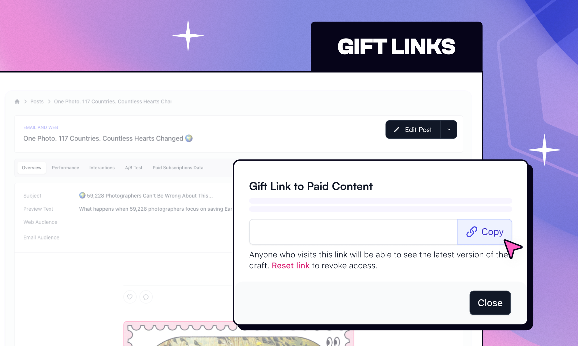 startuptile Gift Links by beehiiv-Give your readers a peek over the paywall