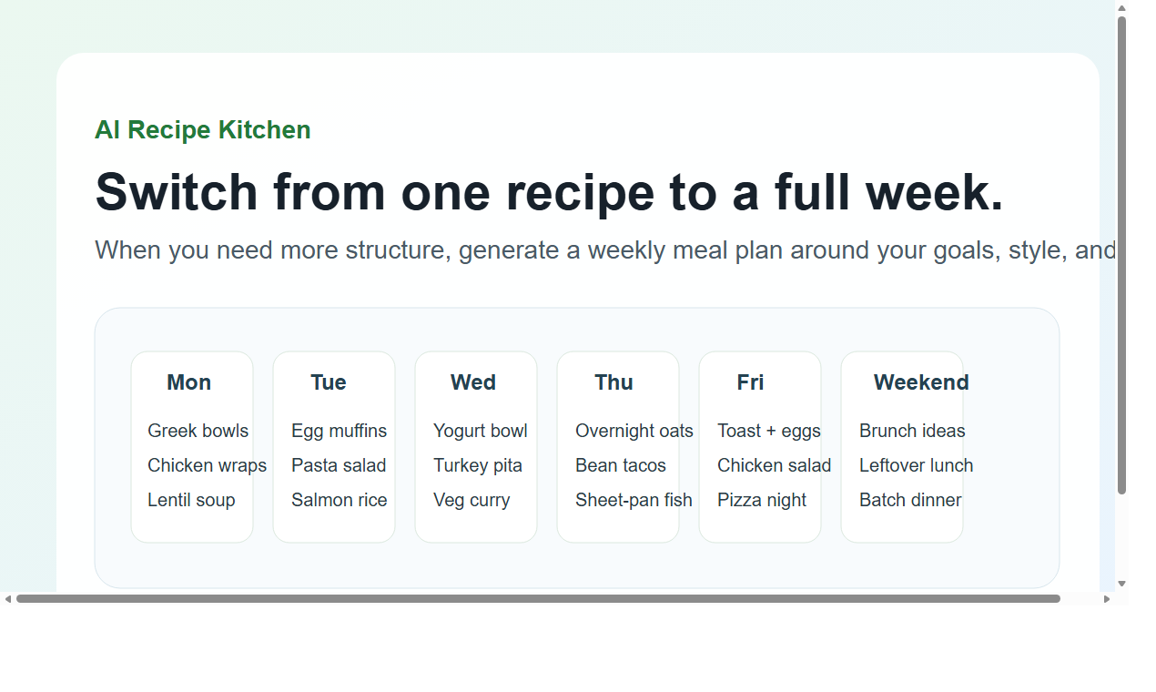 AI Recipe Kitchen gallery image