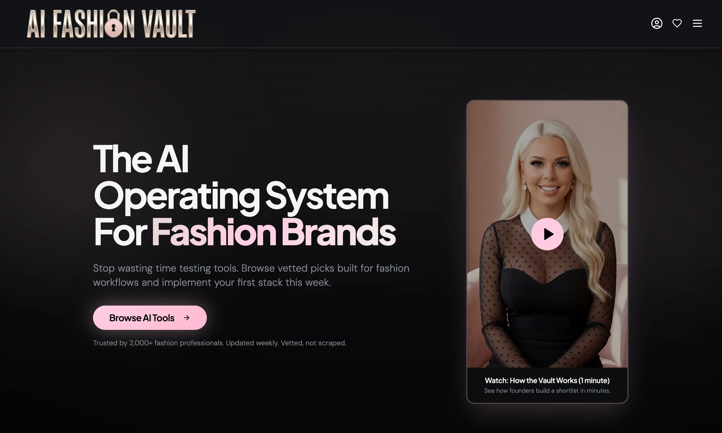 AI Fashion Vault product banner