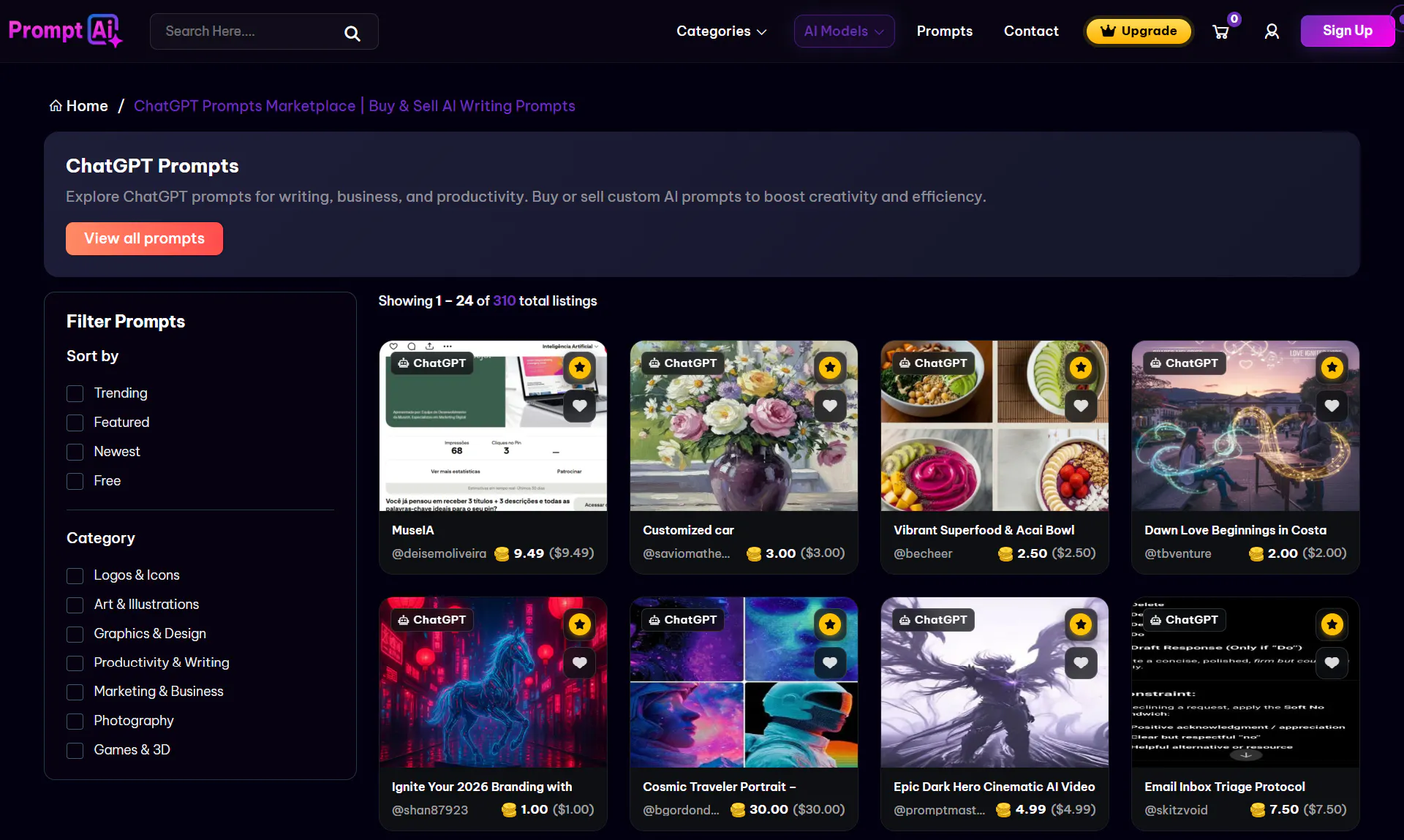 PromptAi Market - Ai Prompt Marketplace gallery image