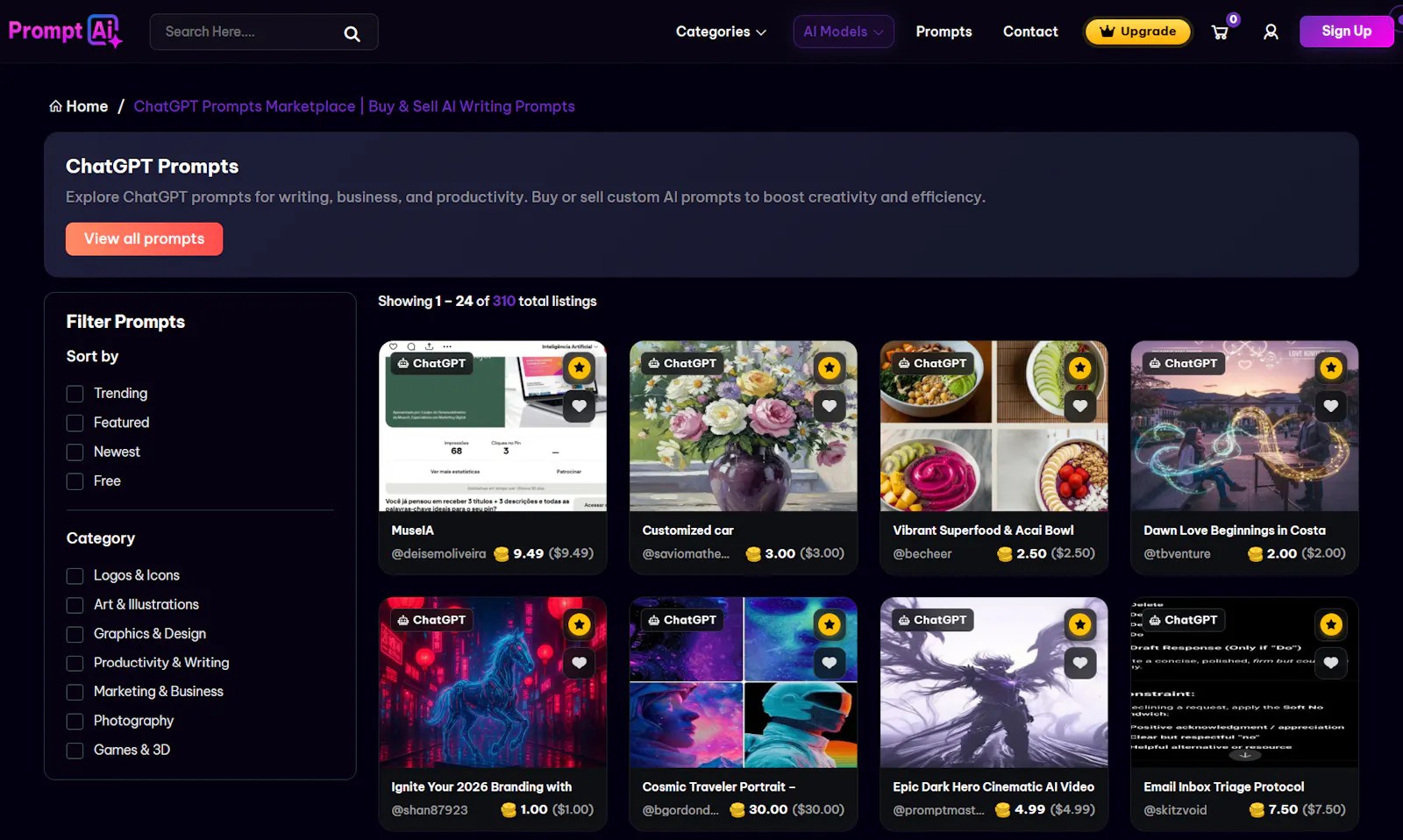PromptAi Market - Ai Prompt Marketplace screenshot 3