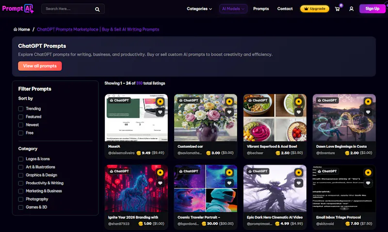 PromptAi Market - Ai Prompt Marketplace screenshot 3