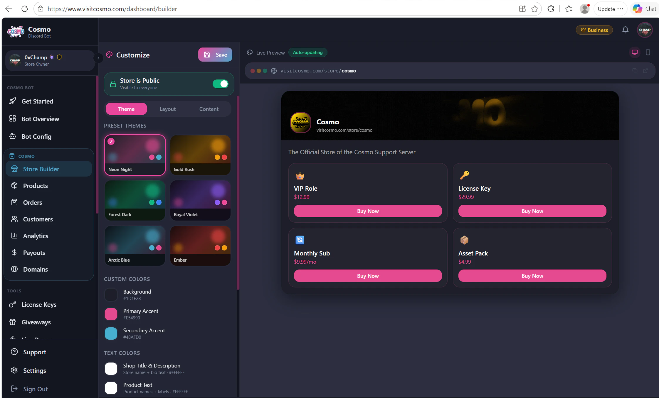 Cosmo — Ecom for Discord 截图 2