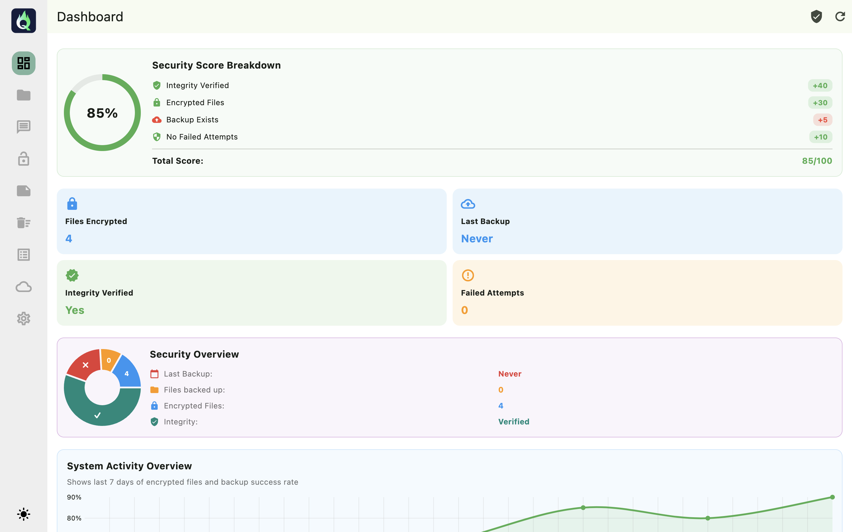 QSecureX - Screenshot 2 showing product features and functionality