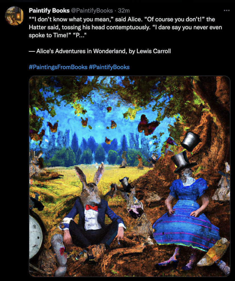 Paintify Books Twitter Bot - Ai-Generated Art of Scenes จากหนังสือ media 2