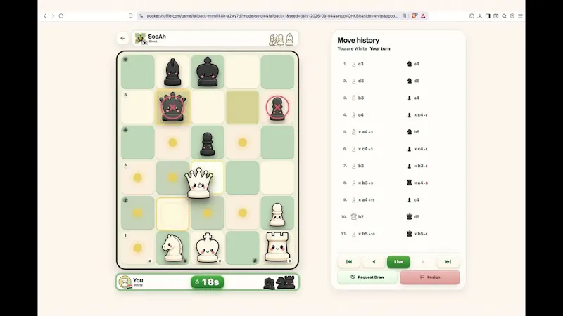 Pocket Shuffle Chess screenshot 1 (video preview)