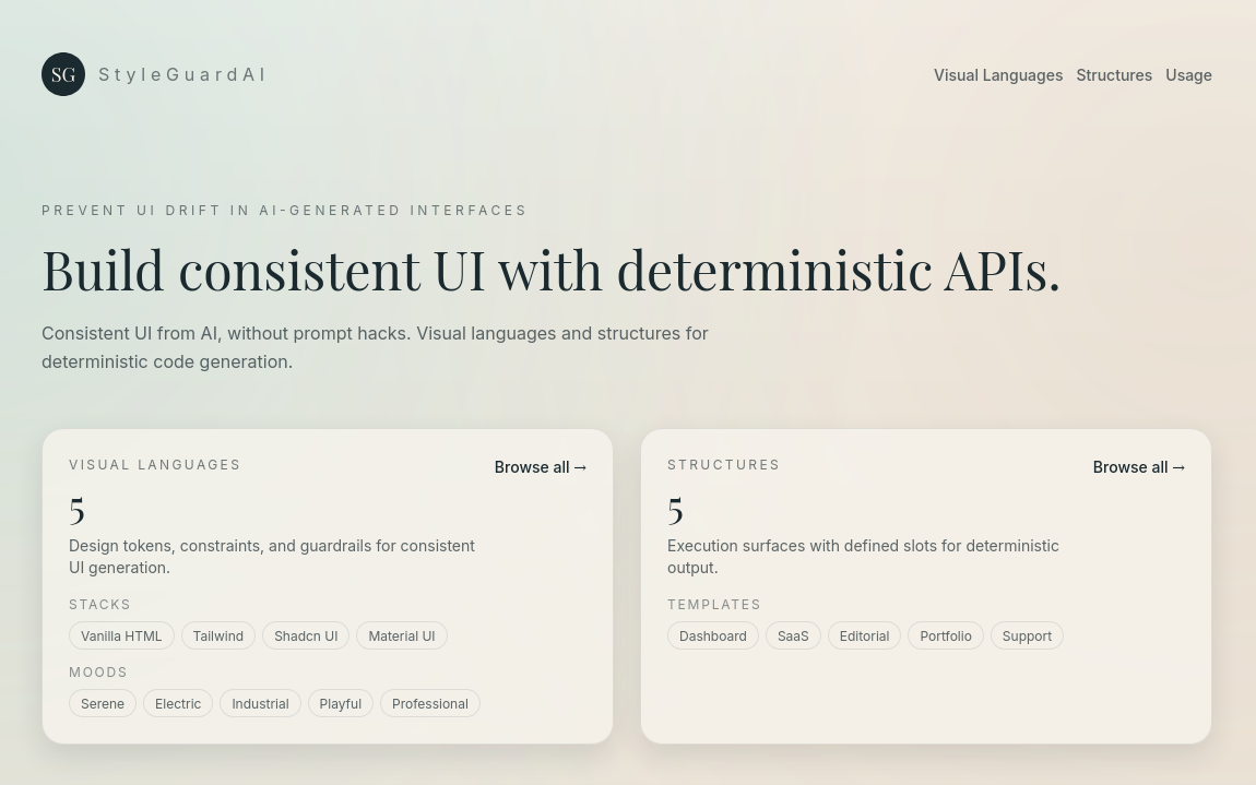 StyleGuardAI - Screenshot 2 showing product features and functionality
