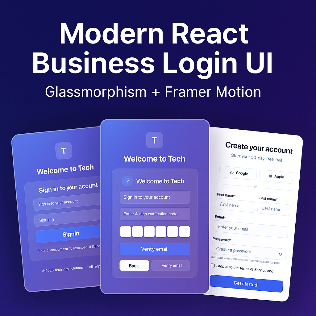 Business Login UI – React Kit gallery image