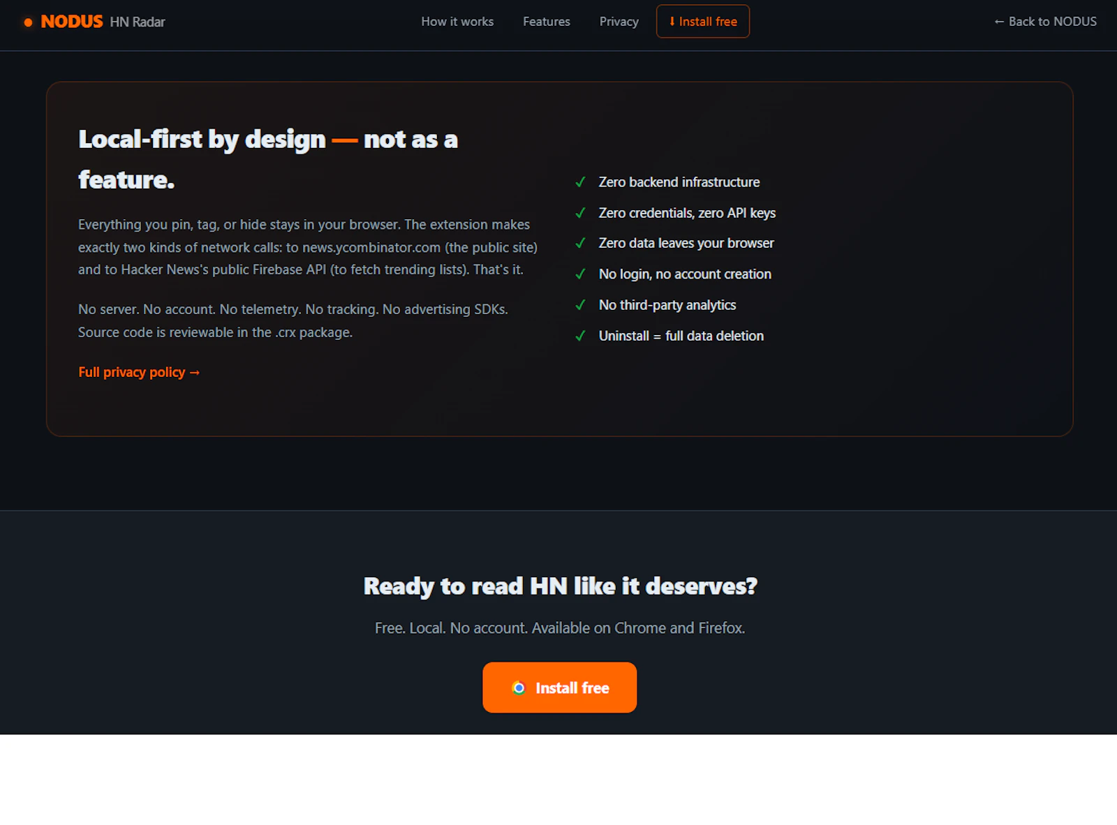 NODUS HN Radar screenshot 6