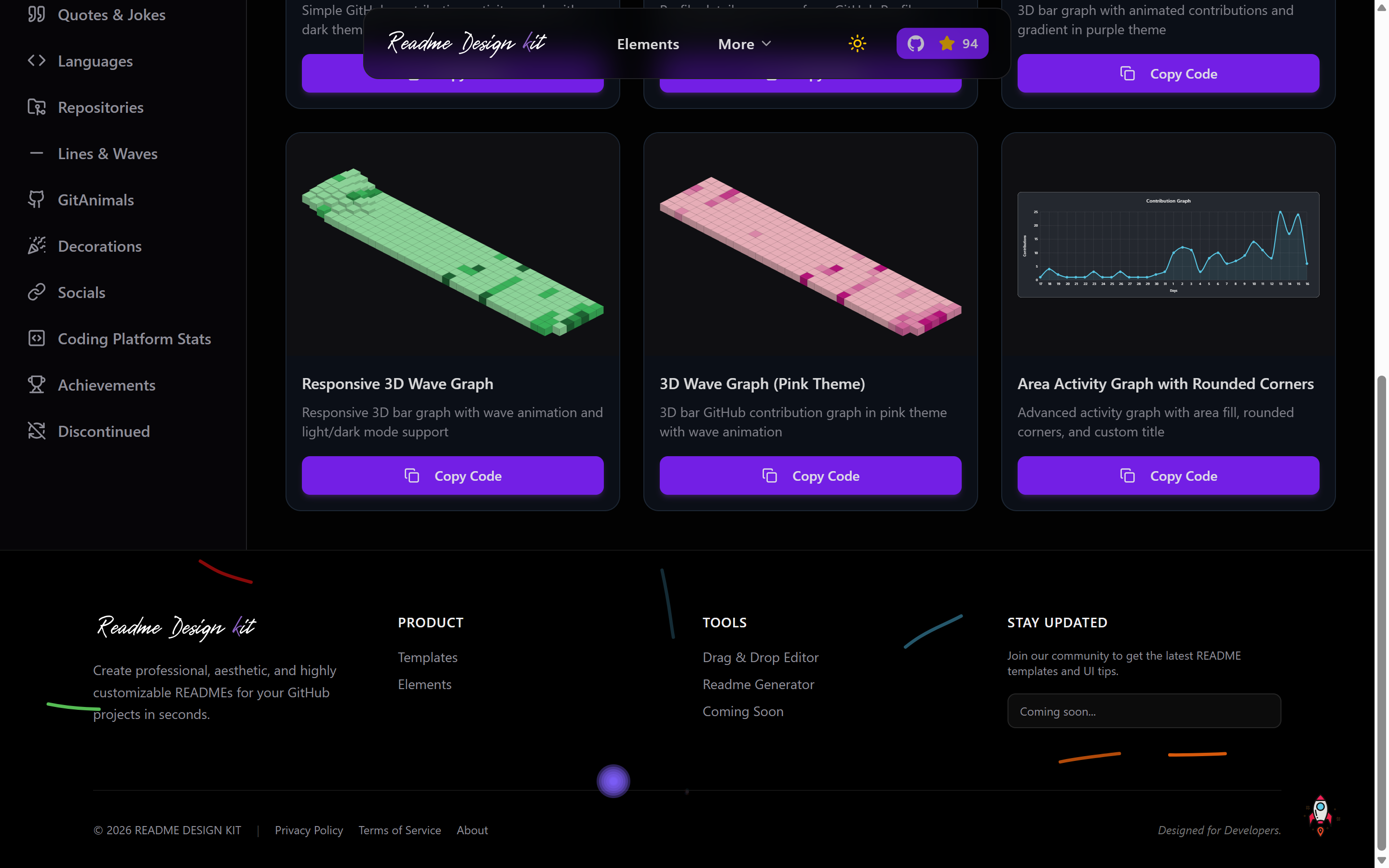 README Design Kit - Screenshot 3 showing product features and functionality