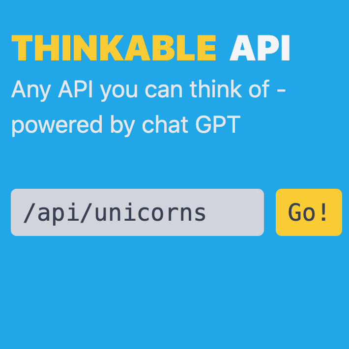 Thinkable APIs