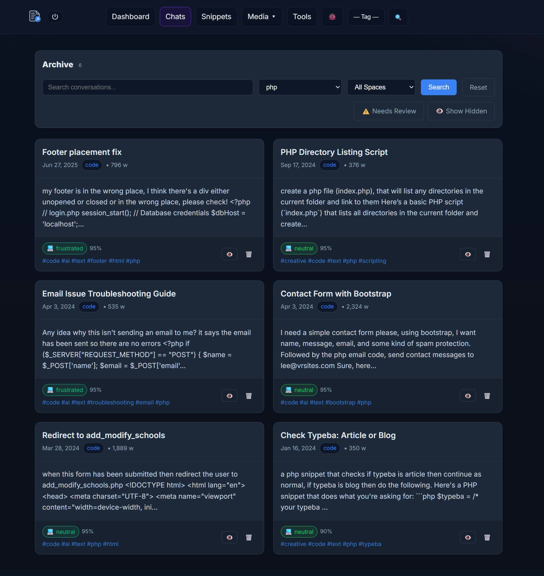 ExportReader — ChatGPT Export Search gallery image