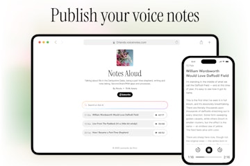 Screenshot of Voicenotes Pages