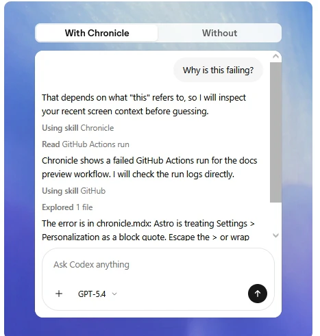 Chronicle screenshot 1