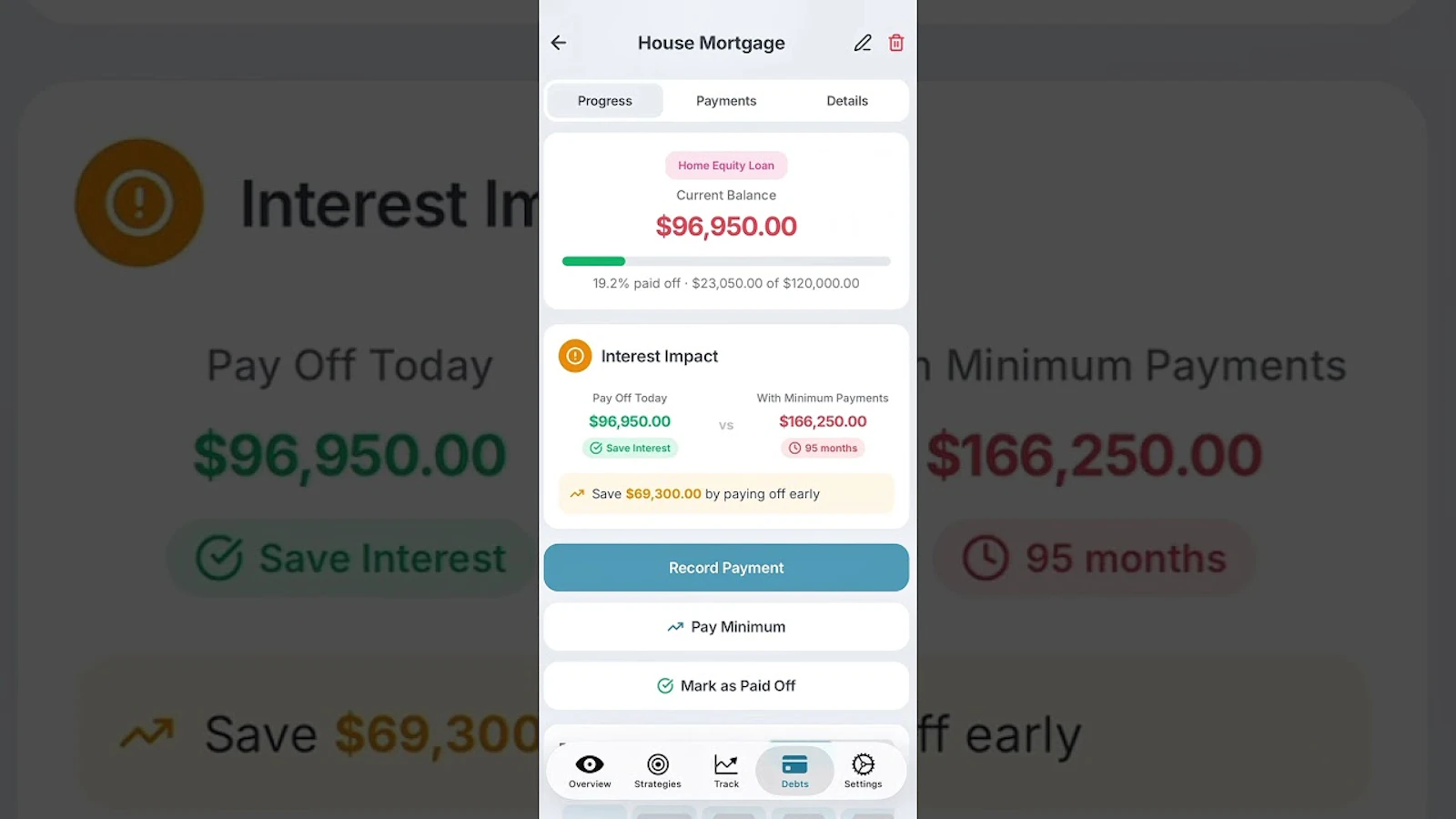 TinyDebt: Debt Payoff Planner screenshot 1 (video preview)