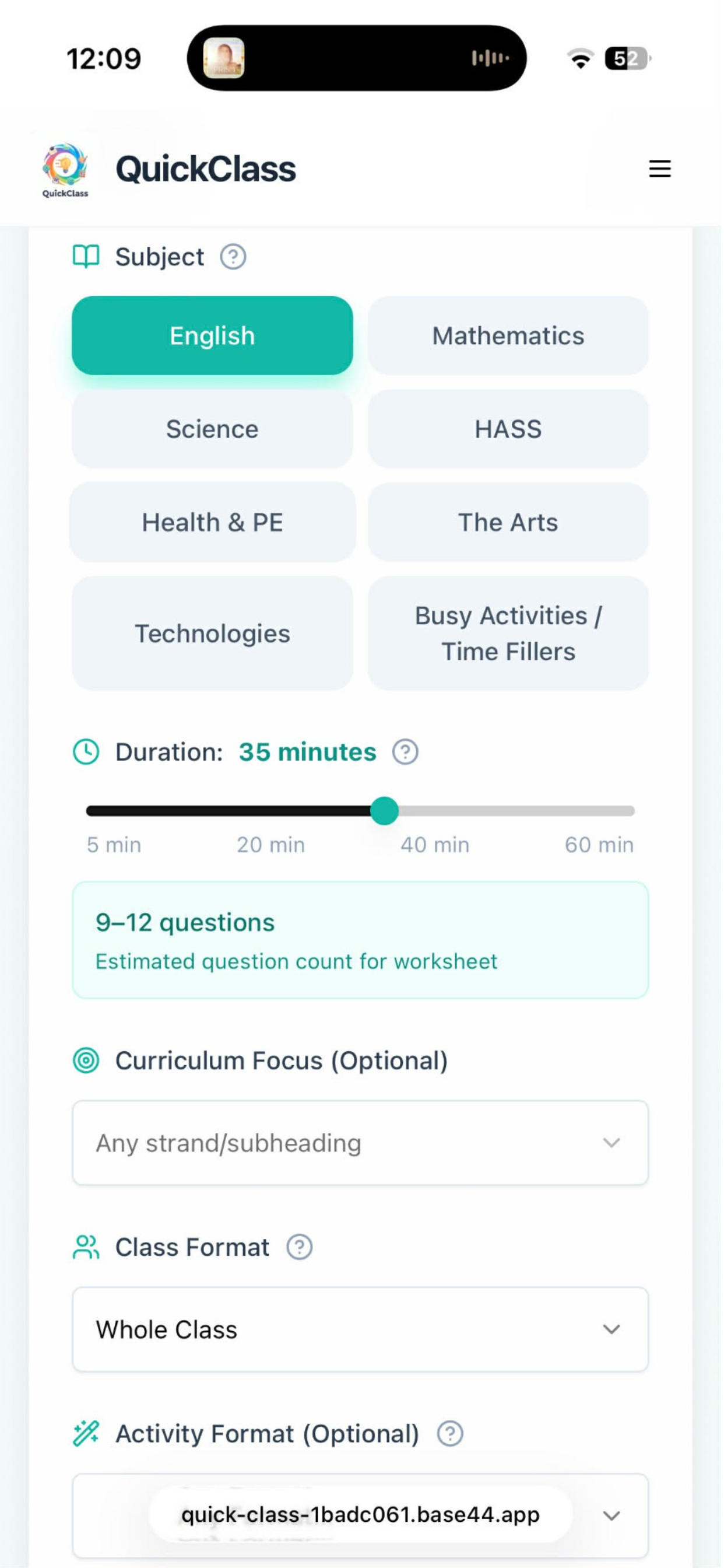 QuickClass - Screenshot 3 showing product features and functionality