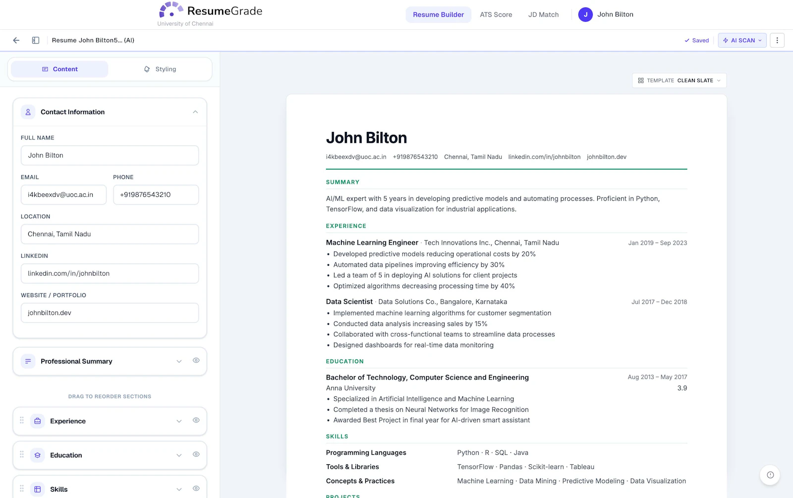 ResumeGrade screenshot 5