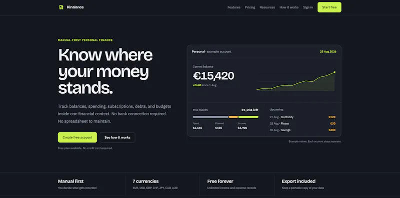 Rinalance screenshot 1