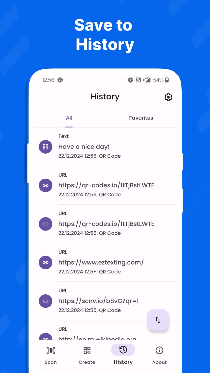 Mídia 4 de Scanner de código de barras e gerador QR - Digitalize códigos de barras e códigos QR instantaneamente-offline, sem anúncios, rápido