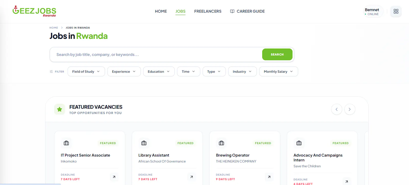 Geez Jobs Rwanda screenshot 2