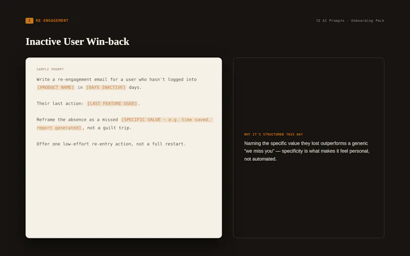 15 Prompts 2 Cut SaaS Onboarding in 1/2 screenshot 1