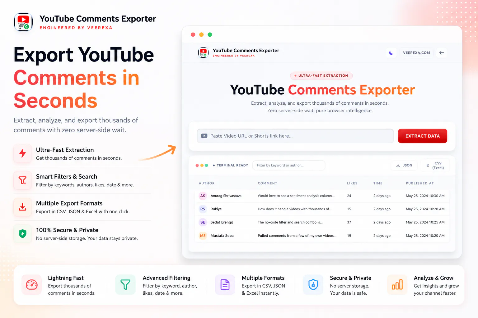 YouTube Comments Exporter gallery image