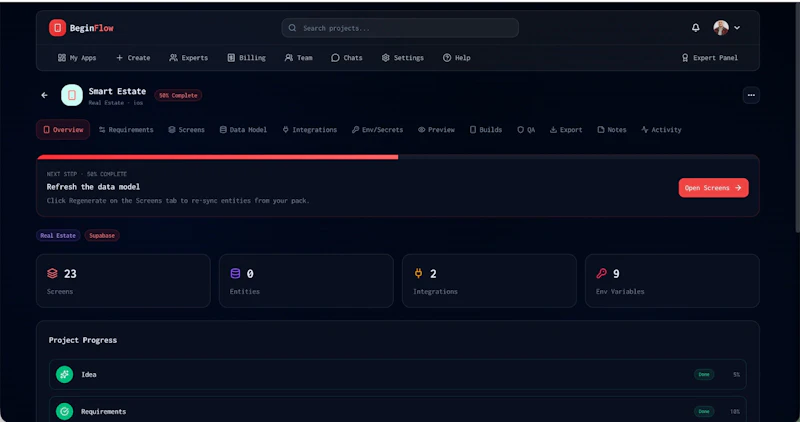 BeginFlow screenshot 3