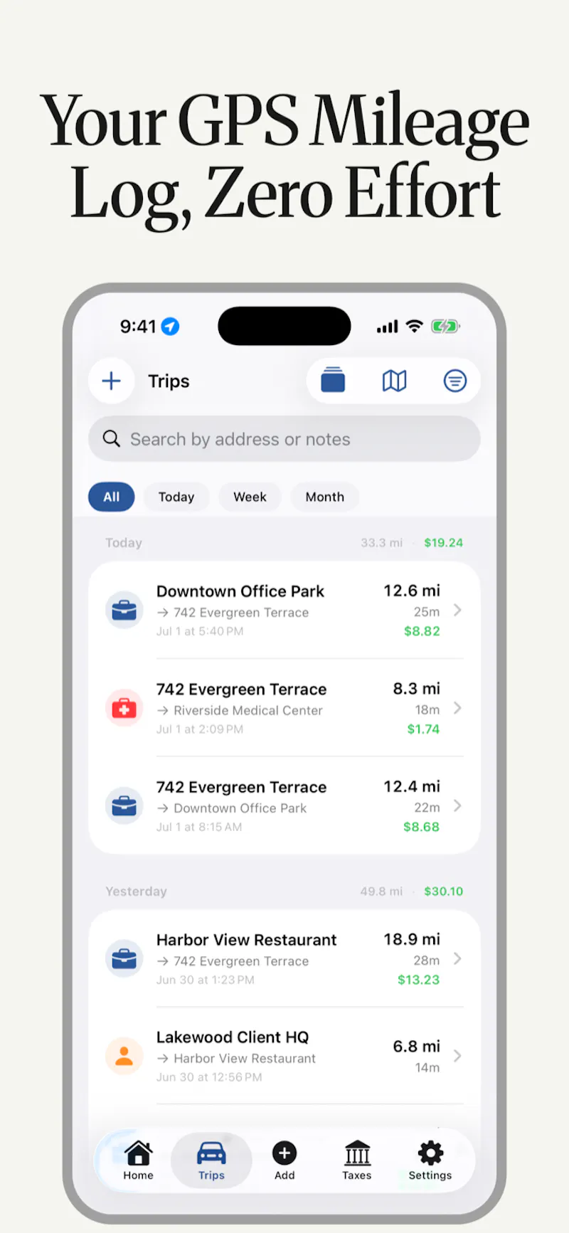 TaxMiles screenshot 3