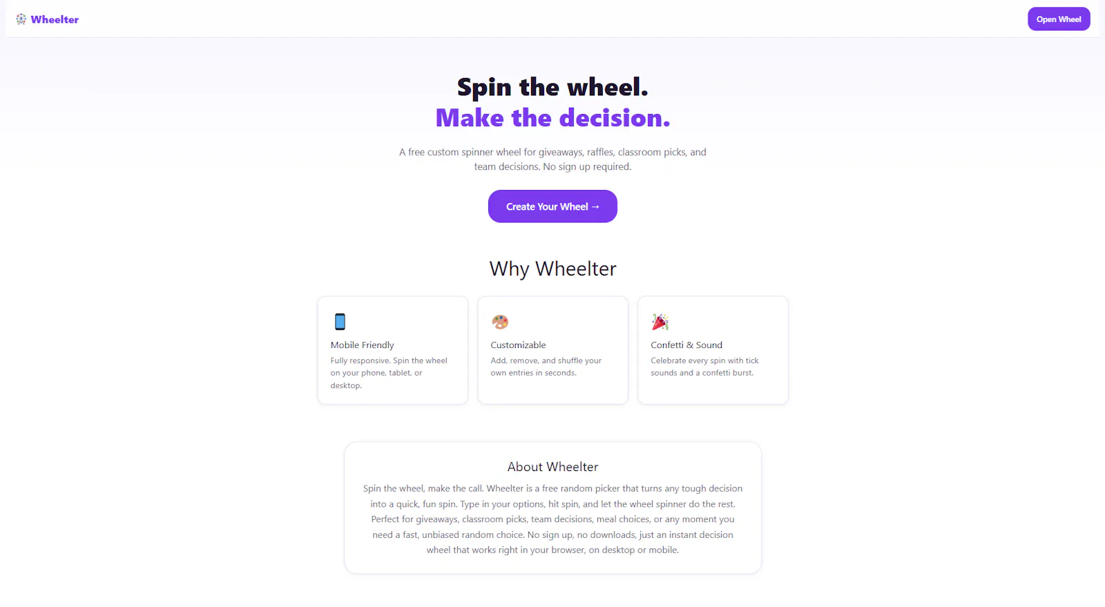Wheelter screenshot 1