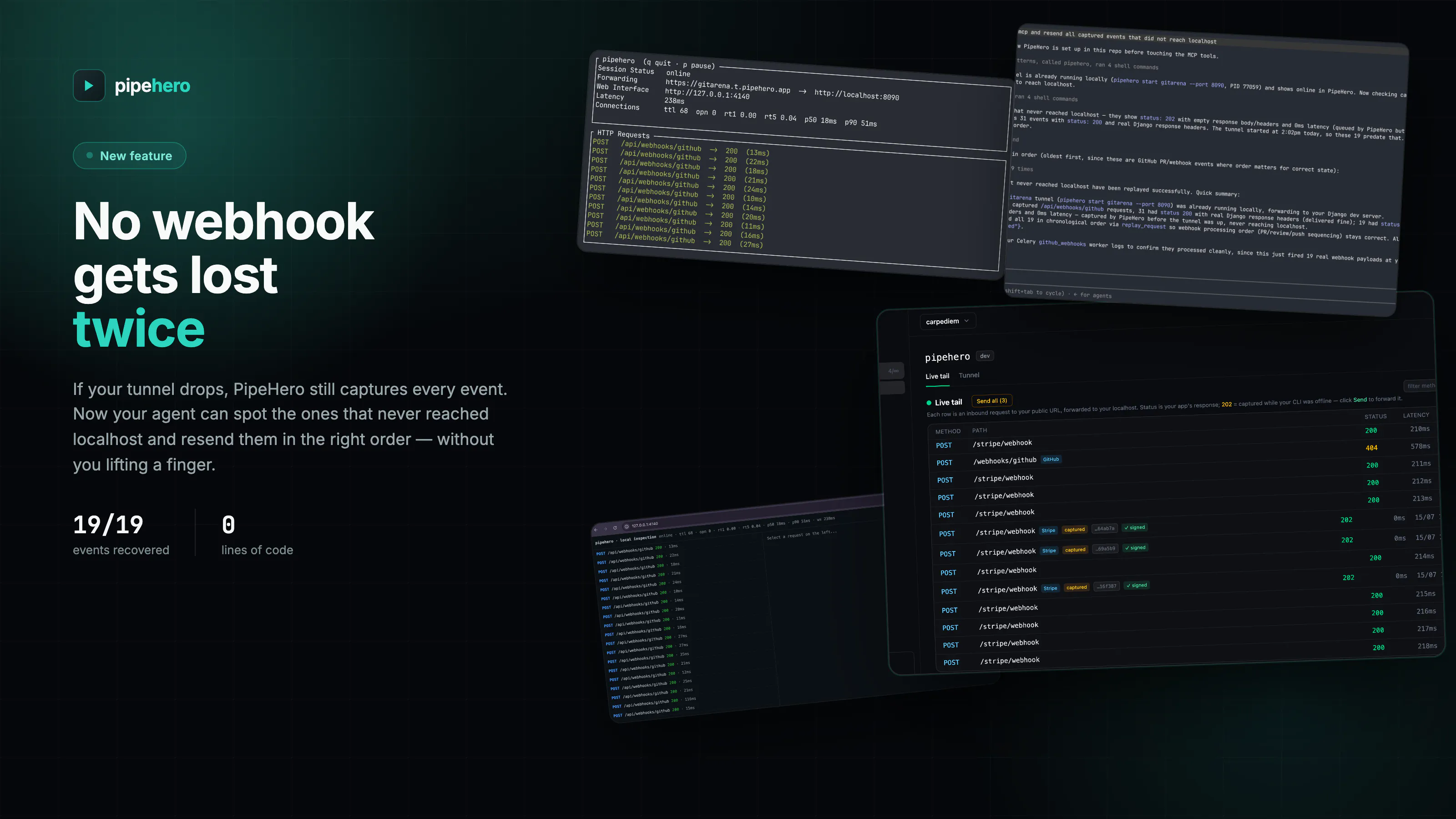Pipehero - Webhooks, Debugged by AI gallery image