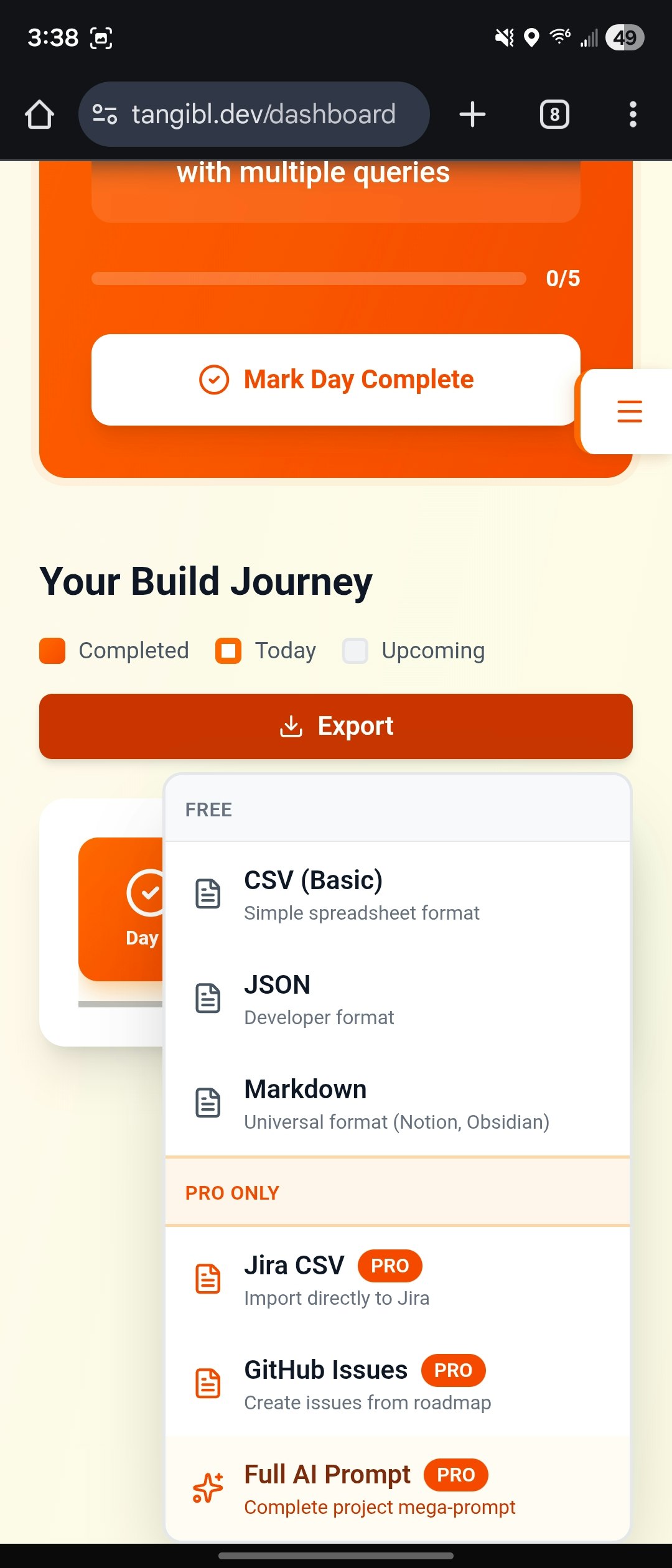 Tangibl - Screenshot 2 showing product features and functionality