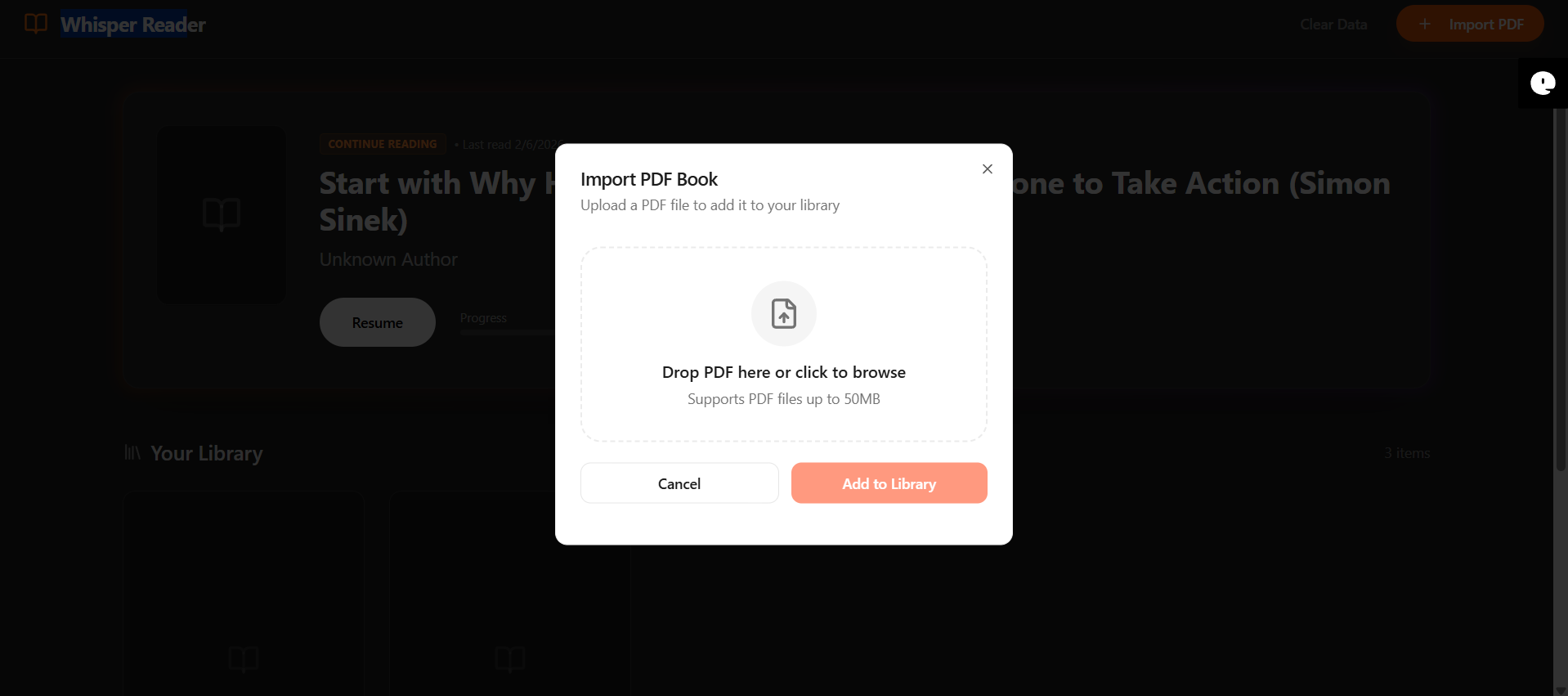Whisper Read - Screenshot 2 showing product features and functionality