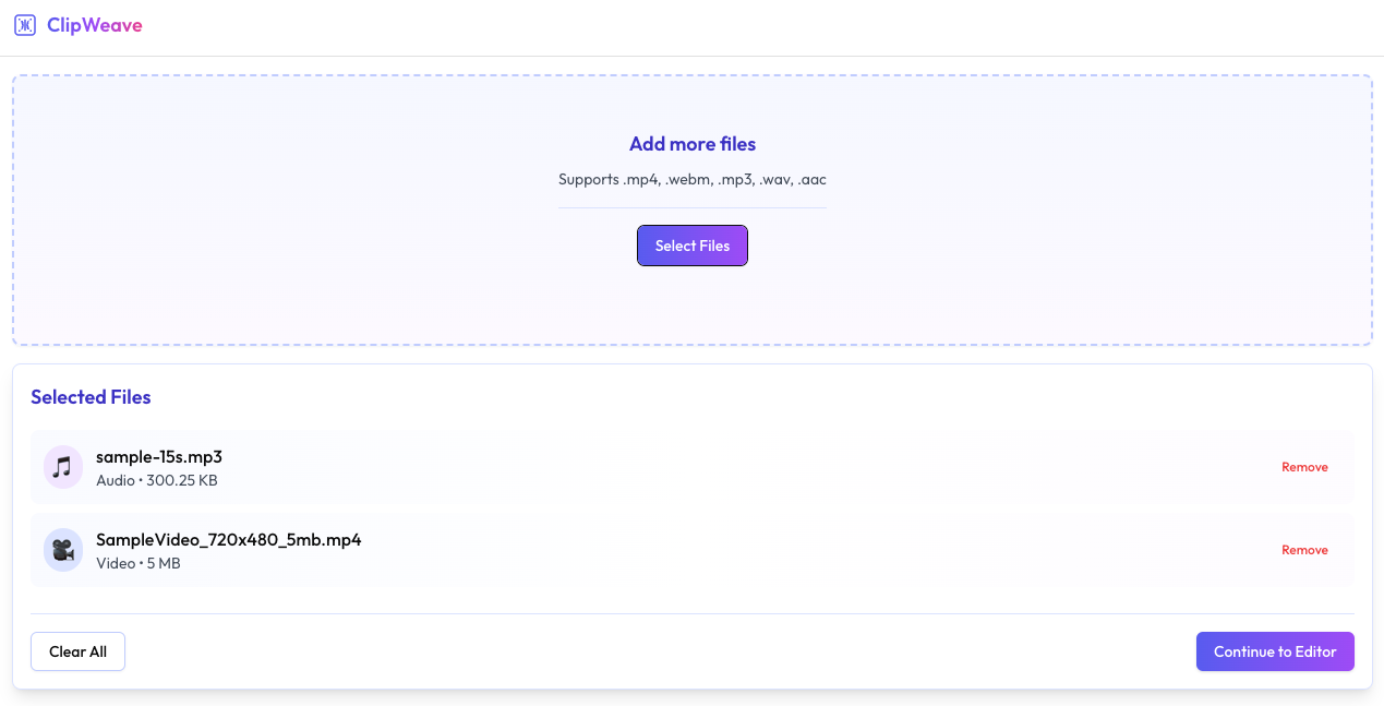 ClipWeave gallery image