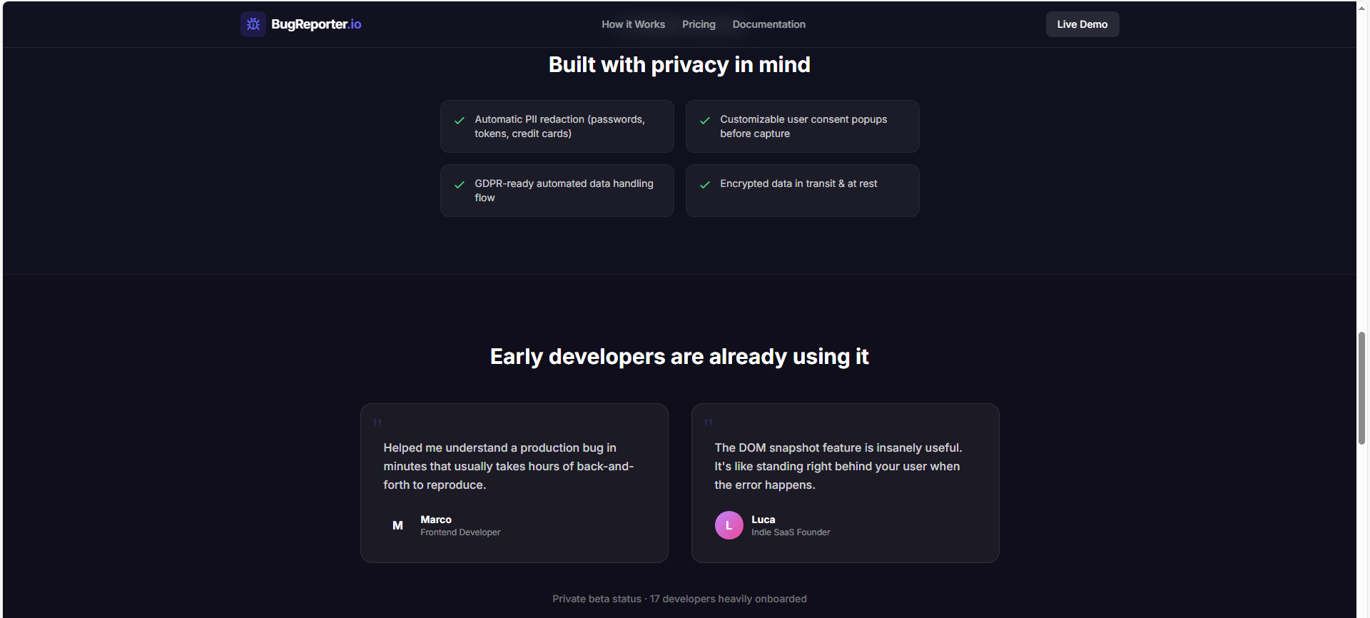 Universal Bug Reporter - Screenshot 5 showing product features and functionality