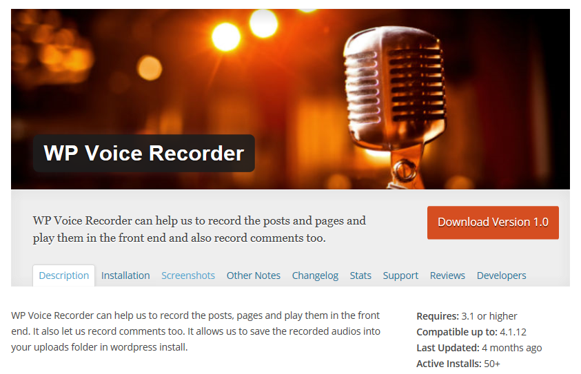 WP Voice Recorder