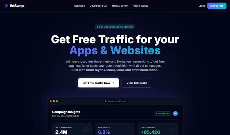 AdSwap Network screenshot 1