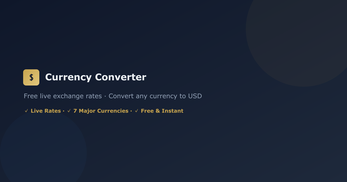 CurrencyToUSD - Main product screenshot demonstrating key features and user interface