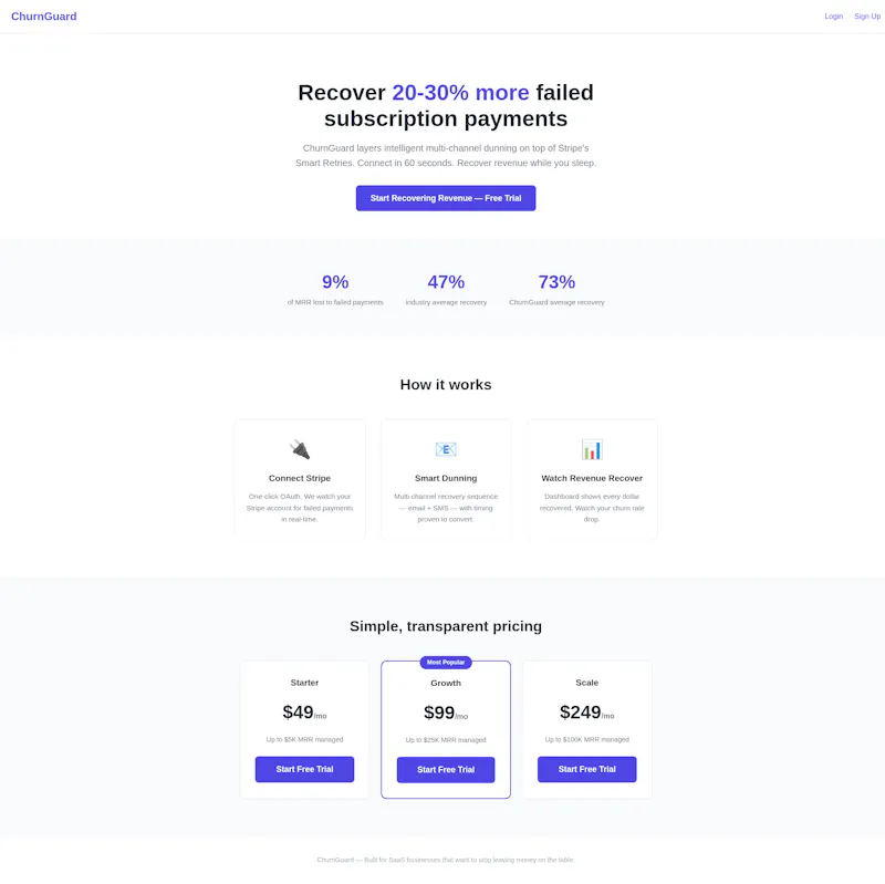 ChurnGuard Recover Failed Subs Payments screenshot 3