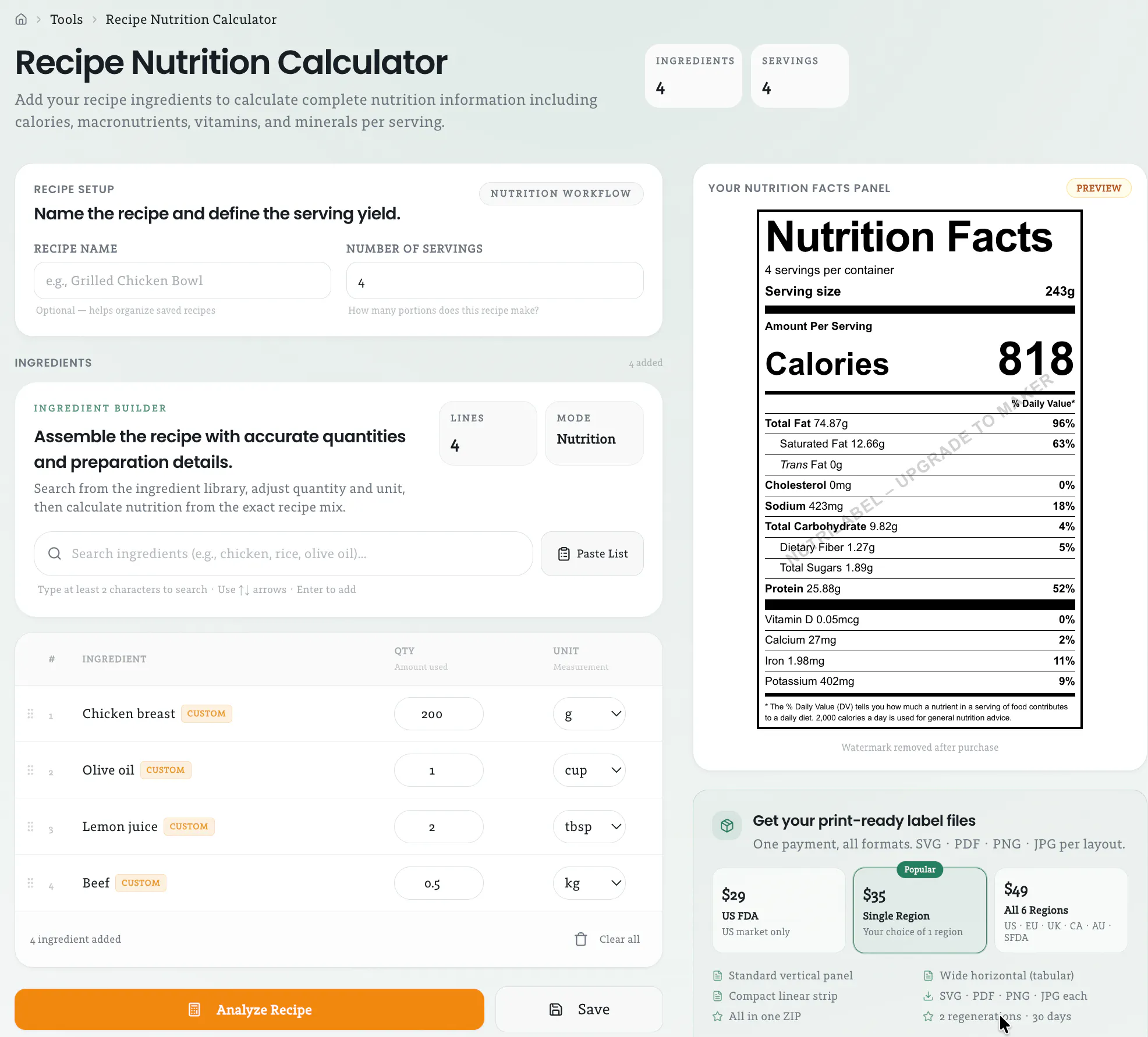 NutriCalcPro gallery image