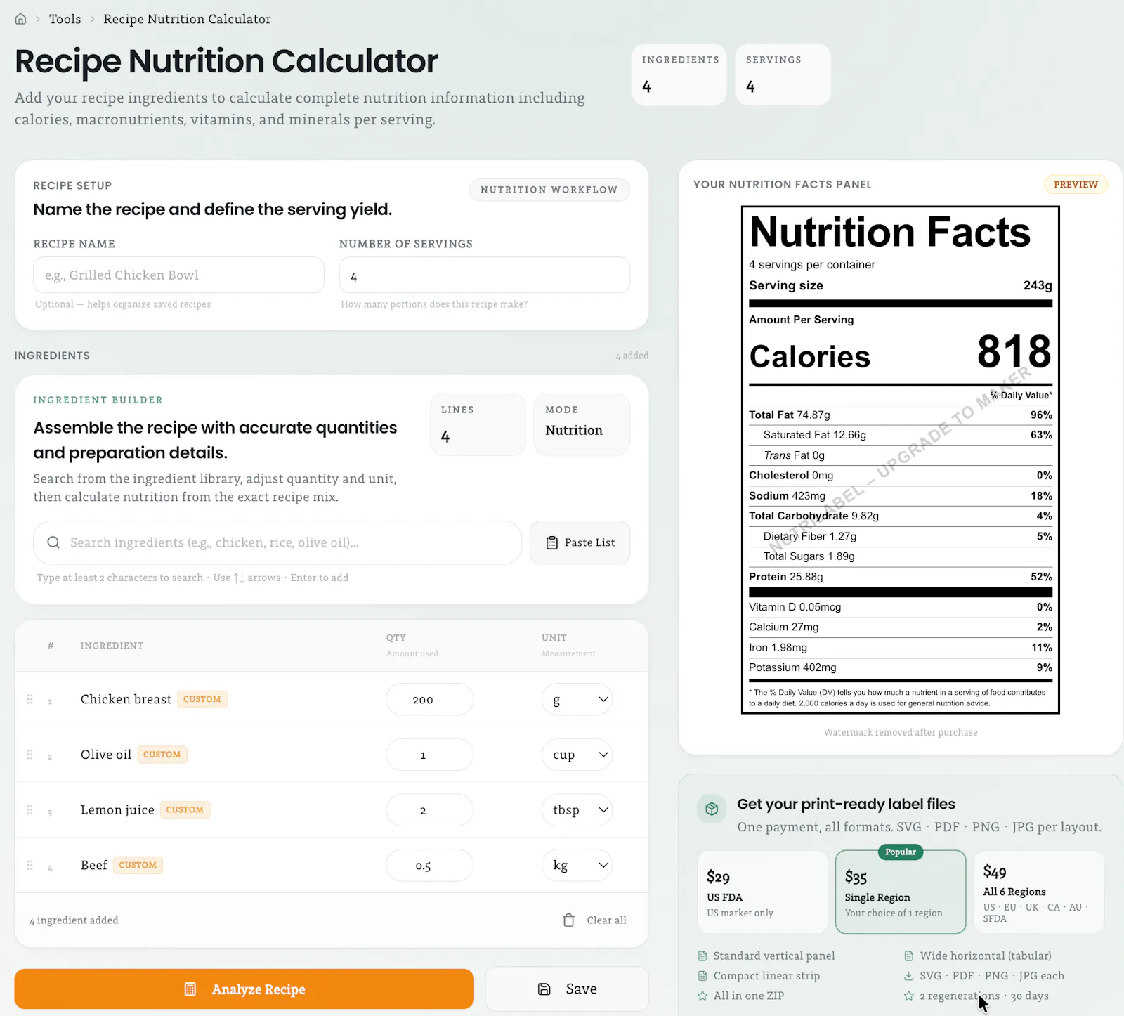 NutriCalcPro screenshot 3