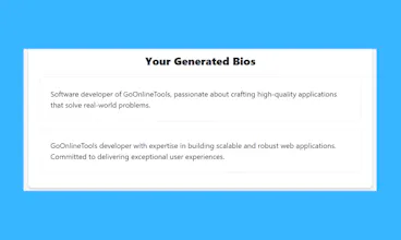 AI Twitter Bio Generator gallery image