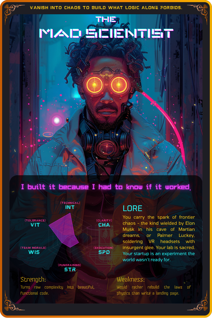 Findndd - Wie MBTI für Gründer, aber Cyberpunk und verflucht. Medien 1