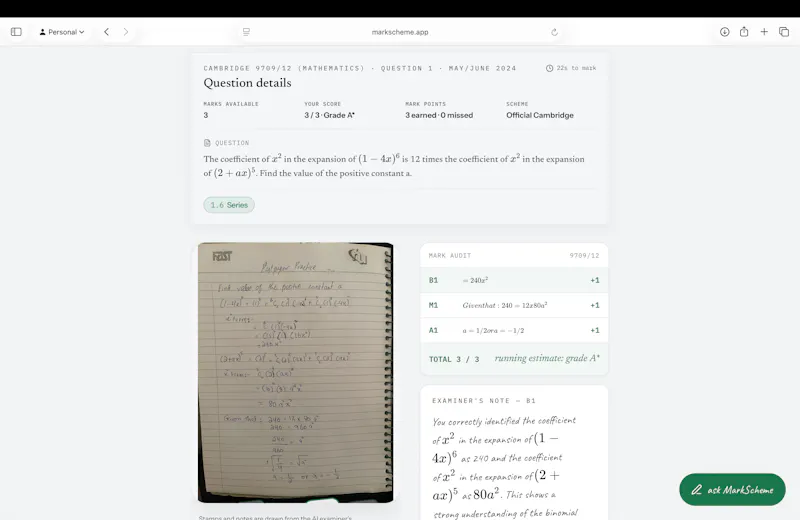 MarkScheme screenshot 6