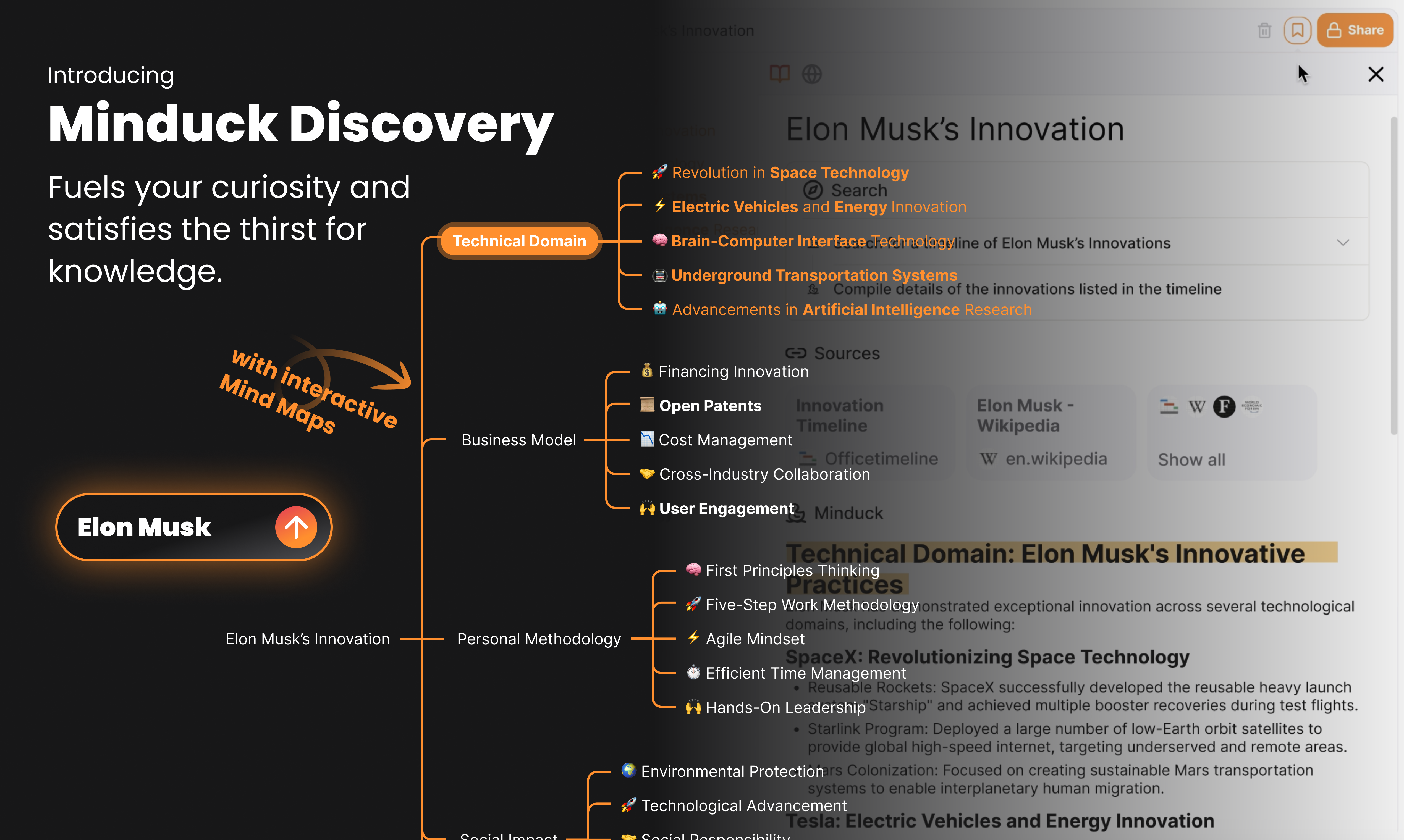 startuptile Minduck Discovery-Search the world with your mind-map AI