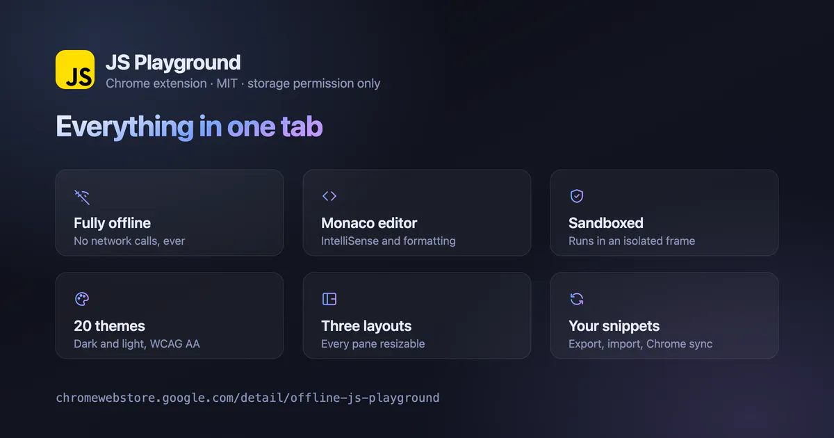 Offline JS Playground screenshot 4