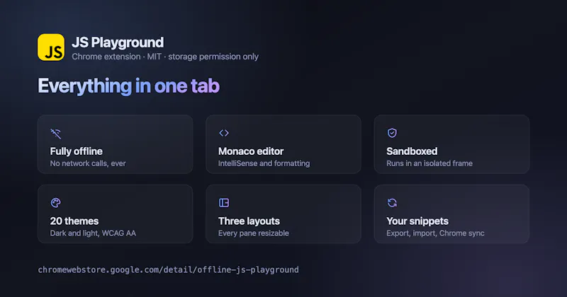 Offline JS Playground screenshot 5