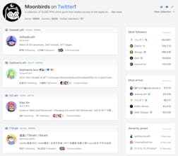 Leaderboard for ENS + Twitter gallery image