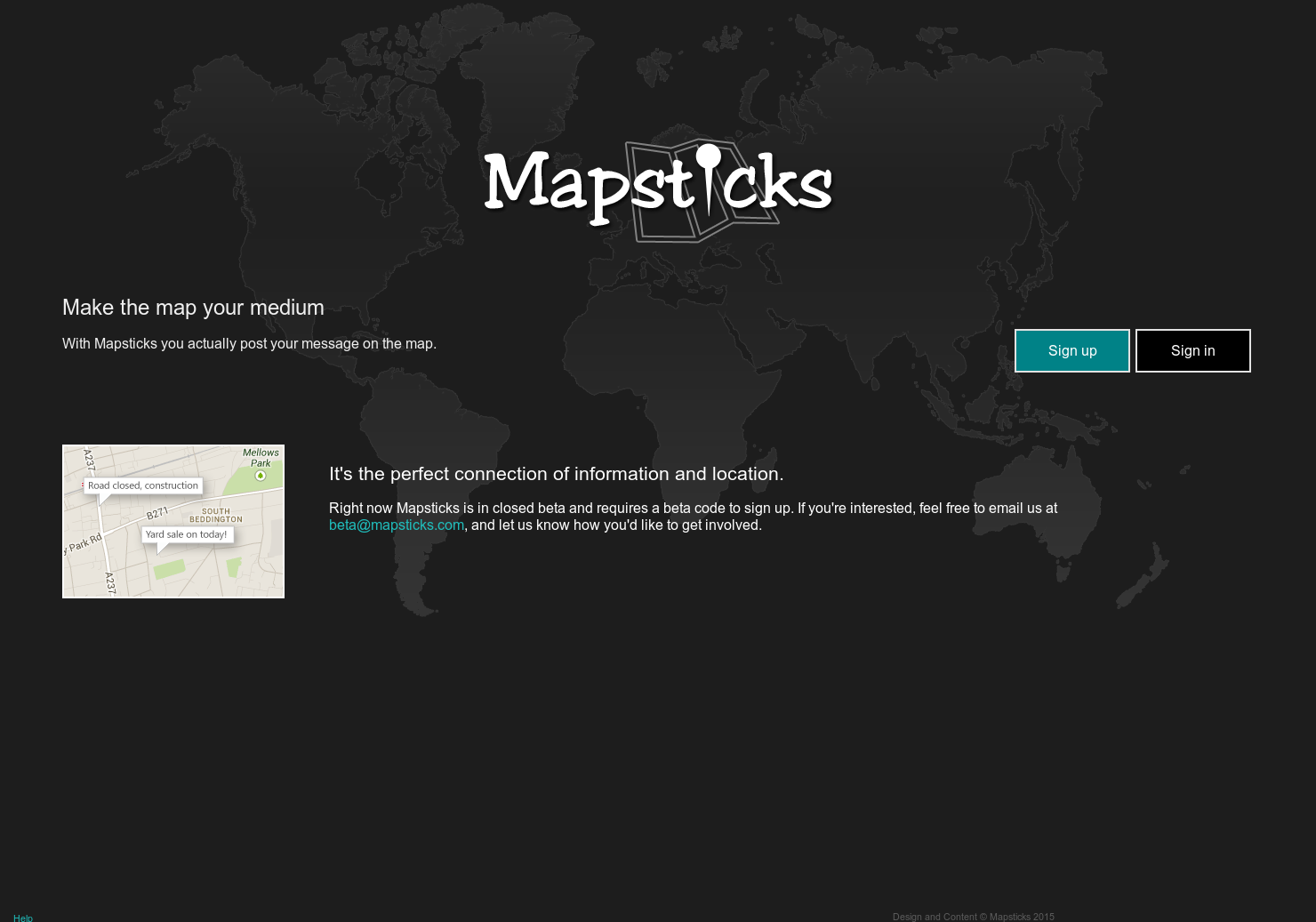Mapsticks