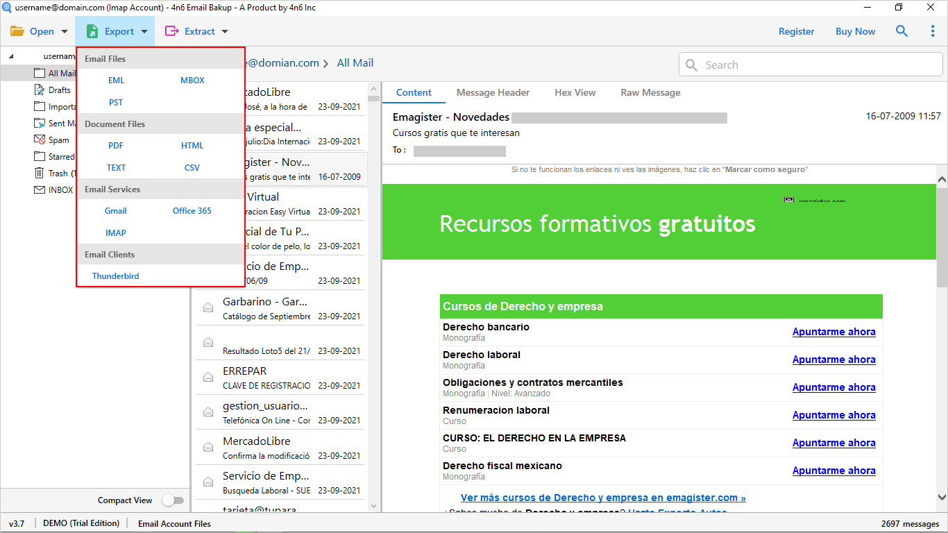 Herramienta de respaldo 4N6 Office 365 media 4