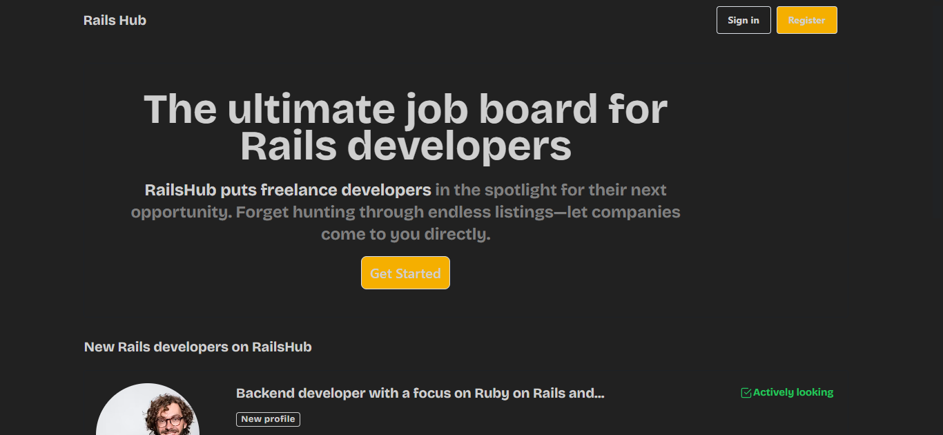 레일 허브 - Rails 개발자를위한 최고의 작업 보드 미디어 1